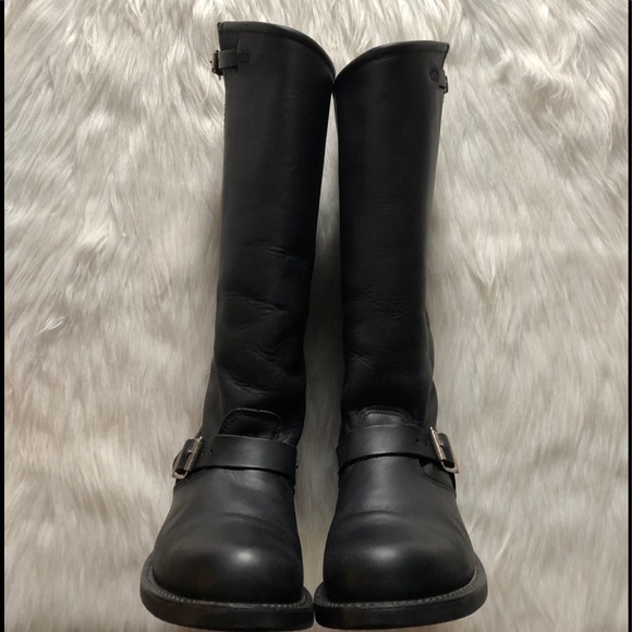 Frye”Engineer”12R Boots(approx size-10.5”L/4”W)Blk - Picture 2 of 8